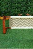 Sona Cotton & Jute Wooden Bench