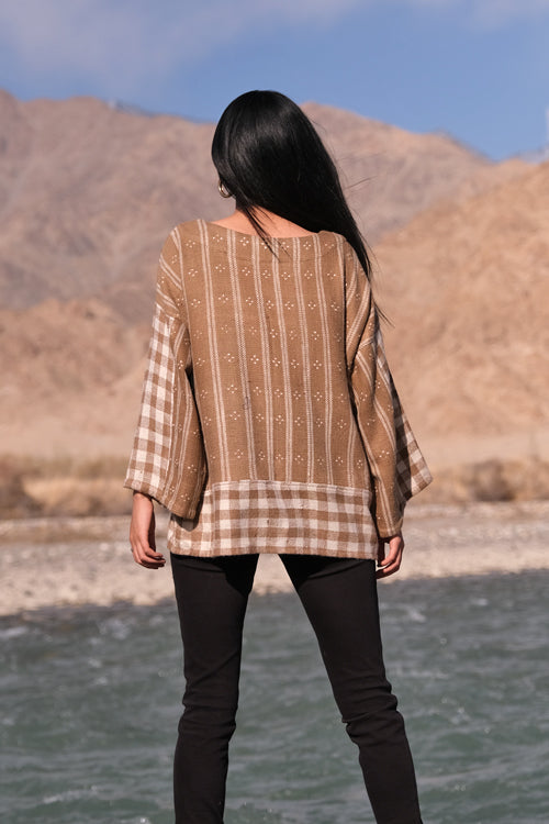 Looms of Ladakh "Tsaldir" Handwoven Pashmina Overlay