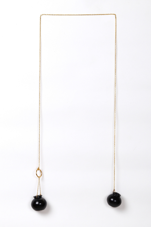 Kabbish'S Handi Neckchain , Black Pottery
