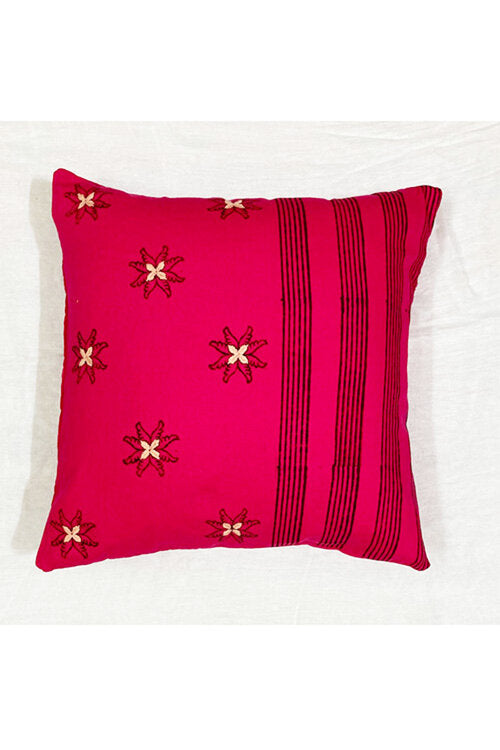 Pink--Handblock-Printing-With-Hand-Embroidery-Cushion-Cover