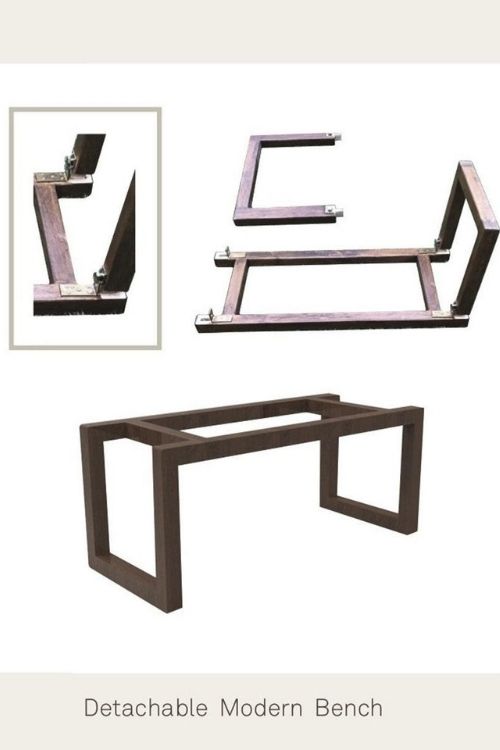 Sirohi Muse Cotton & Gold Plastic Wooden Bench