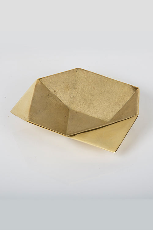 Origami Bowl Large Brass