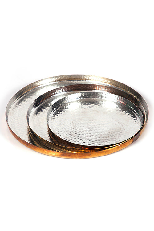 Hookka Thaali Gold Kalai 9.5" Set of 2