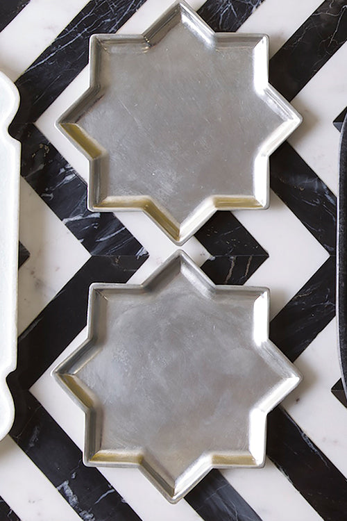 Anantaya 8 Point Star Plate With Kalai Set of 4