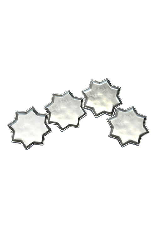 Anantaya 8 Point Star Plate With Kalai Set of 4