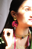 Kabbish'S Bharatnatyam Dangler Earrings,Black Pottery
