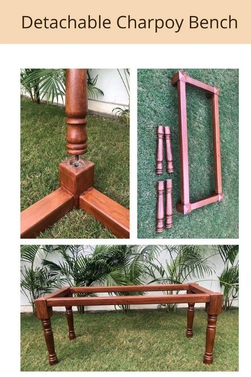 Sirohi Parrotfinch Cotton Wooden Bench