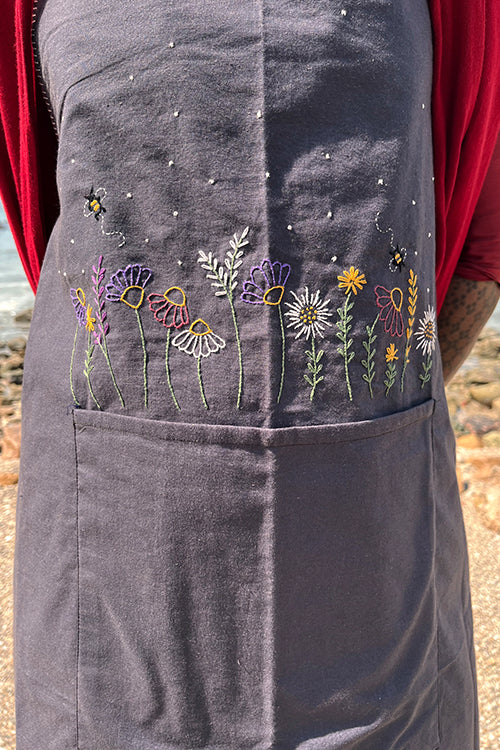 Okhai 'Wilderness' Hand Embroidered Pure Cotton Apron