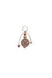 Traditional Wooden Hand Carved Keychain Mughal Floral pattern