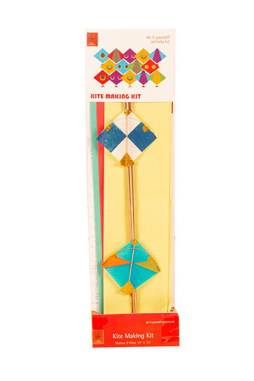 POTLI Handmade Kite Making Craft Kit ( Makes 3 kites) for all ages