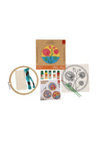 Potli Handmade DIY Fabric Painitng kit Madhubani Lotus Flower 8" for Adults