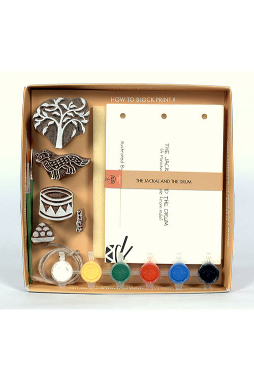 Potli DIY Panchatantra Block Print Kit - Jackal and The Drum