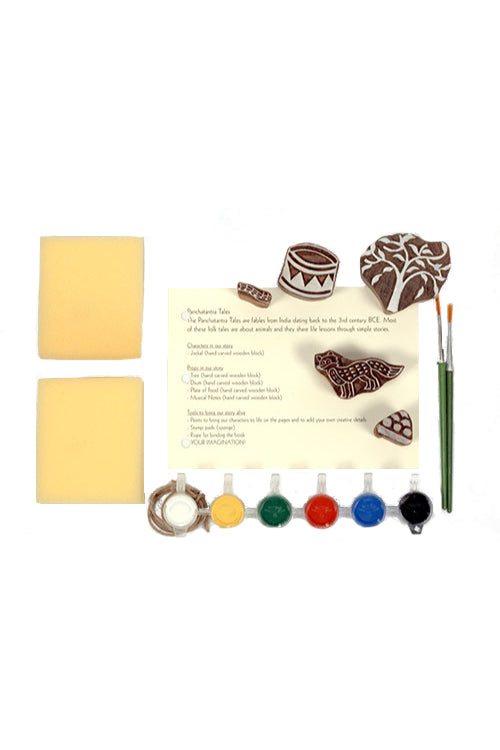 Potli DIY Panchatantra Block Print Kit - Jackal and The Drum