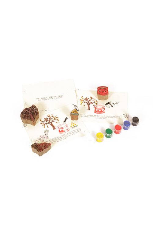 Potli DIY Panchatantra Block Print Kit - Jackal and The Drum