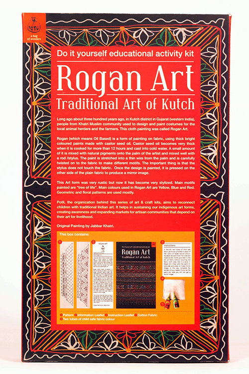 Potli DIY Educational Colouring Kit - Rogan Art of Kutch For Young Artists (5 Years+)