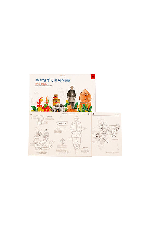 Educational Colouring Kit Learning Activity about Rivers Of India (River Narmada)
