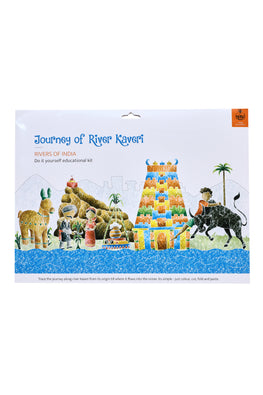 Potli Educational DIY Colouring and Learning Activity kit About Rivers of India (River Kaveri ( 10 Years +)