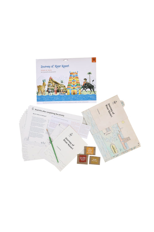 Potli Educational DIY Colouring and Learning Activity kit About Rivers of India (River Kaveri ( 10 Years +)