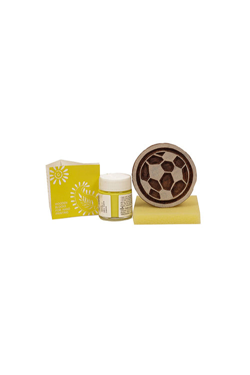 POTLI DIY Craft Kit Block Print Your T-Shirt (Football)