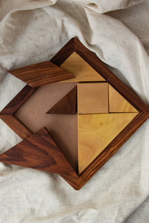 Handcrafted Wooden Tangram Puzzle