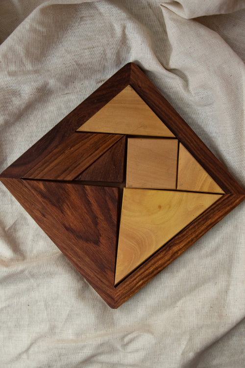 Handcrafted Wooden Tangram Puzzle