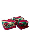 Handmade Sitalpati  Gift Box Set Of 3 (Red)