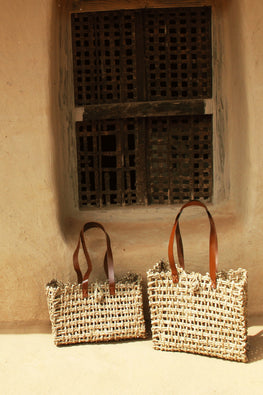 Handmade Sabai Grass Lunch Bag (Natural)