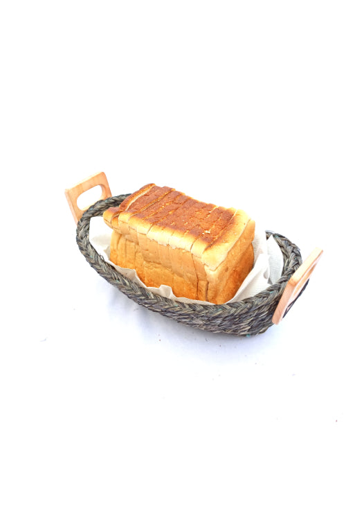 Kadam Haat Handmade Sabai Grass Bread Basket - Small (Black)