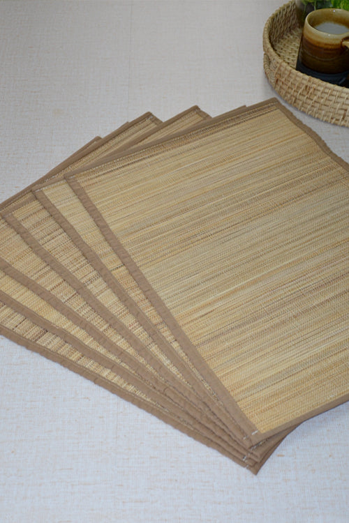 Dharini Bamboo Plain Placemats  (Set Of 6)