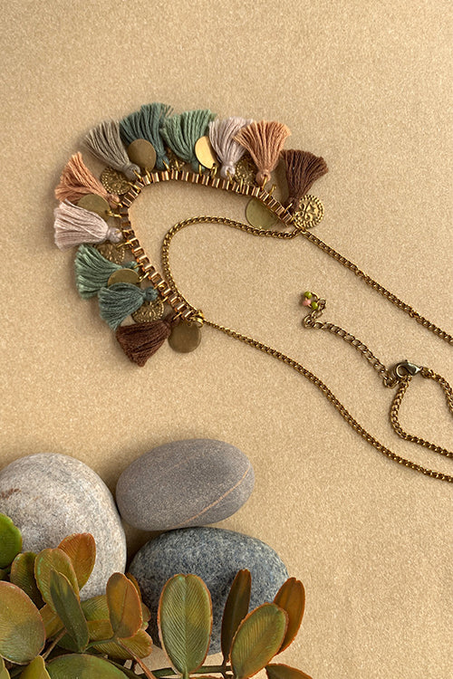 Dhaaga Earthy Box Chain Necklace