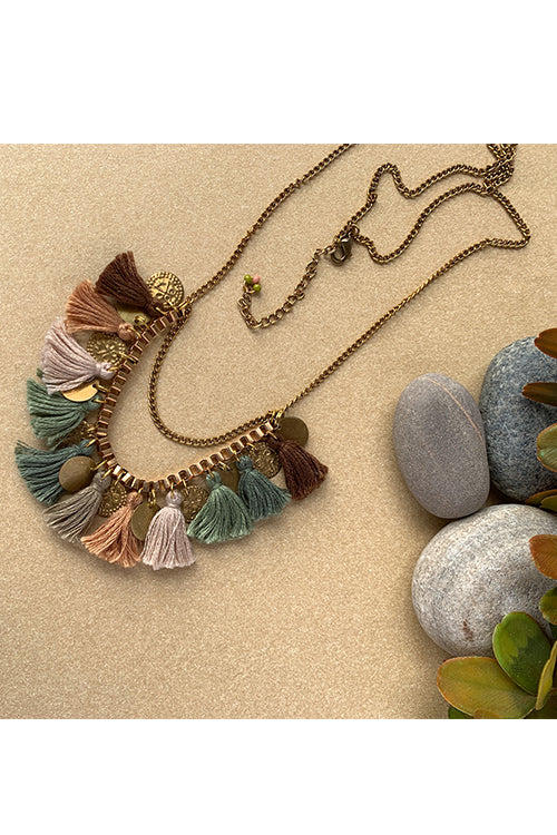 Dhaaga Earthy Box Chain Necklace