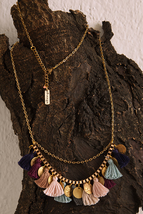 Dhaaga Wine Box Chain Necklace