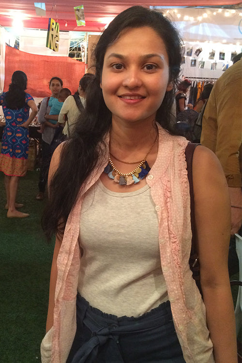 Blue Box Chain Necklace