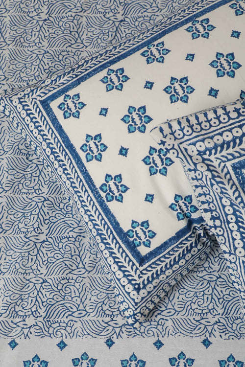 Sootisyahi 'Dream of Stars' Handblock Printed Cotton Bedsheet