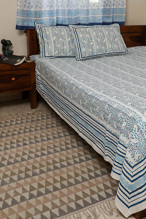Sootisyahi 'Ambar' Handblock Printed Cotton Bedsheet