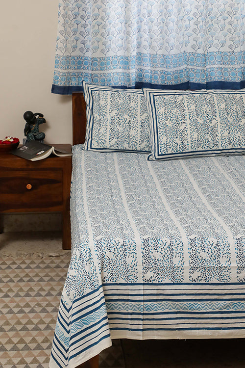 Sootisyahi 'Ambar' Handblock Printed Cotton Bedsheet