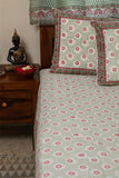 Sootisyahi 'Floral Dreams' Handblock Printed Cotton Bedsheet