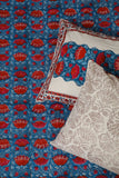 Sootisyahi 'Jal Kamal' Handblock Printed Cotton Bedsheet-10