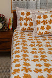 Sootisyahi 'Autumn Fall' Handblock Printed Cotton Bedsheet-18