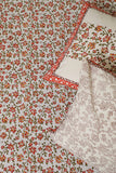Sootisyahi 'Floral Mesh' Handblock Printed Cotton Bedsheet-22