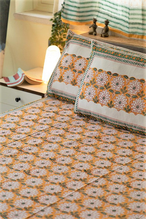 Sootisyahi 'Basant-e-Bahar' Handblock Printed Cotton Bedsheet