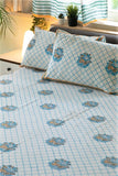Sootisyahi 'The Garden Fence' Handblock Printed Cotton Bedsheet
