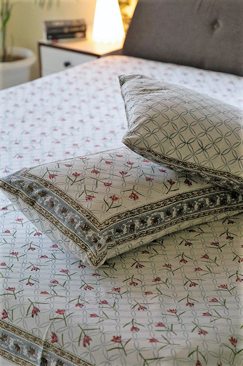 Sootisyahi 'Lily Liberty' Handblock Printed Cotton Bedsheet