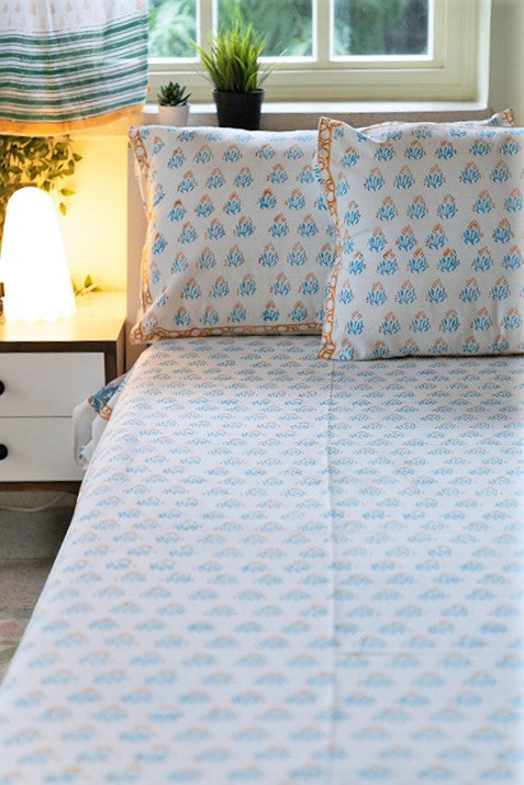 Sootisyahi 'Everfresh' Handblock Printed Cotton Bedsheet