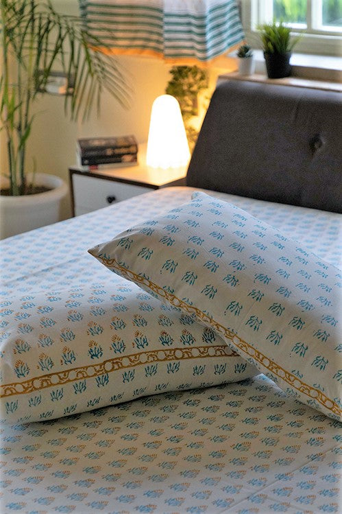 Sootisyahi 'Everfresh' Handblock Printed Cotton Bedsheet