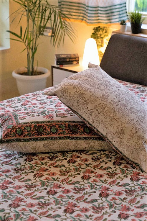 Sootisyahi 'Sangam' Handblock Printed Cotton Bedsheet