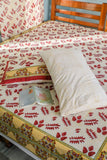 Sootisyahi 'Artful Nature' Handblock Printed Cotton Bedsheet