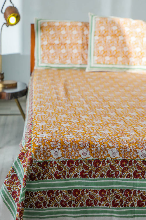 Sootisyahi 'Jungle Tales' Handblock Printed Cotton Bedsheet