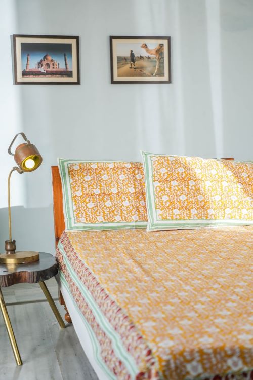 Sootisyahi 'Jungle Tales' Handblock Printed Cotton Bedsheet