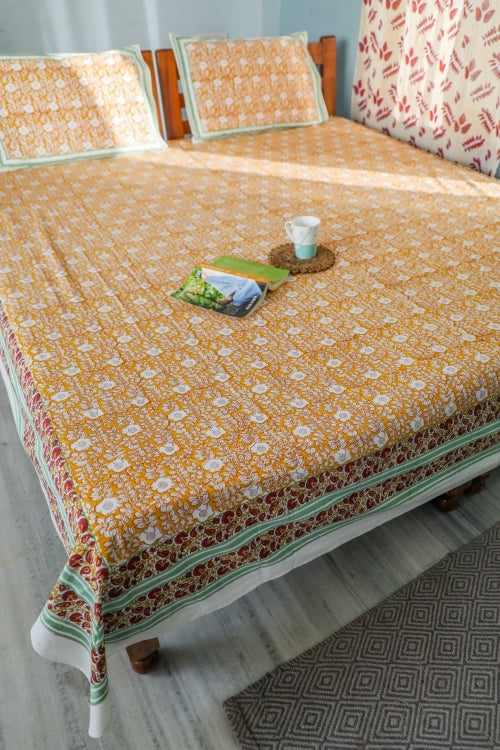 Sootisyahi 'Jungle Tales' Handblock Printed Cotton Bedsheet